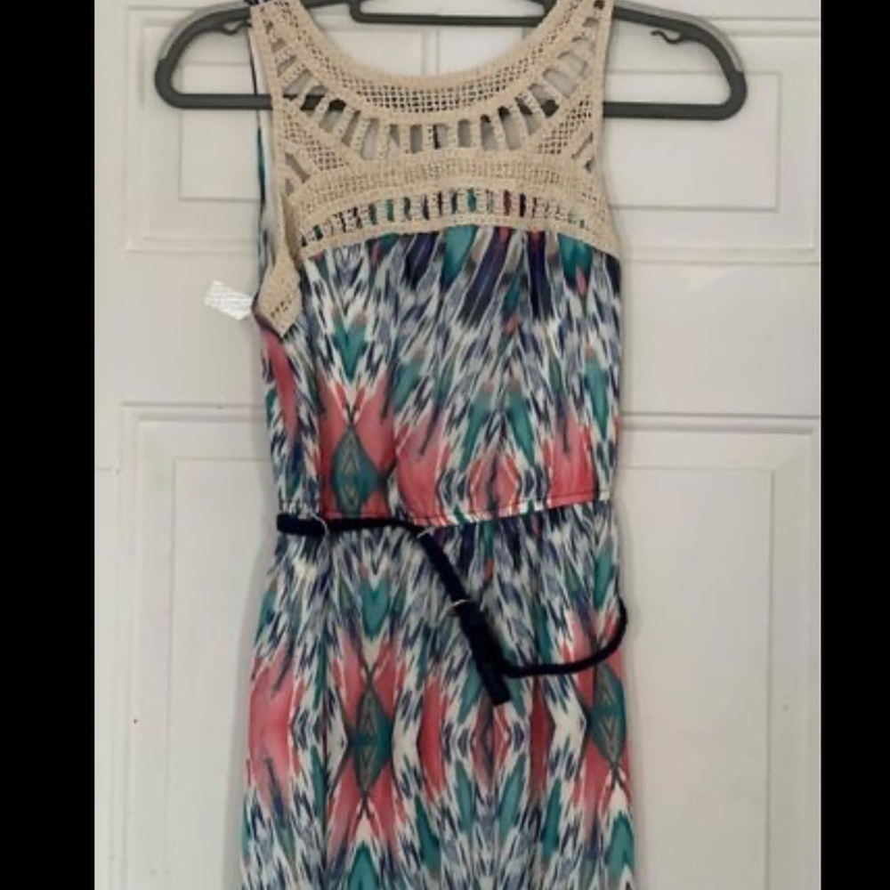 LILY Rose Maxi Dress W/Belt Size Small